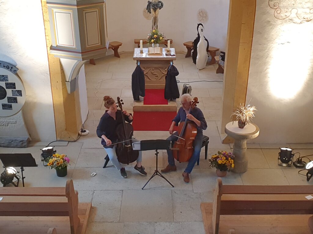 Barock Cello Duo Juris Teichmanis Hegnach Nikolauskirche